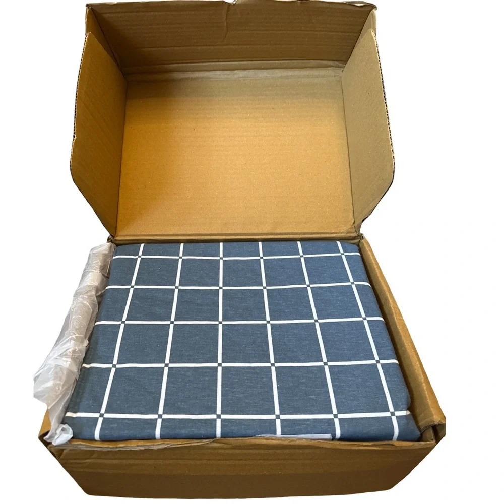 Elegant Flannel Home Bedding Sheet Set - White, Blue, Gray‎